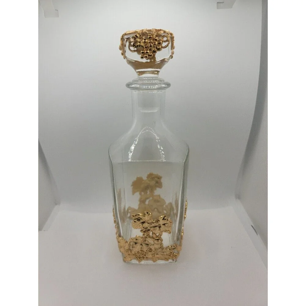 Crystal Decanter Arthur Court Gold Grape Vines